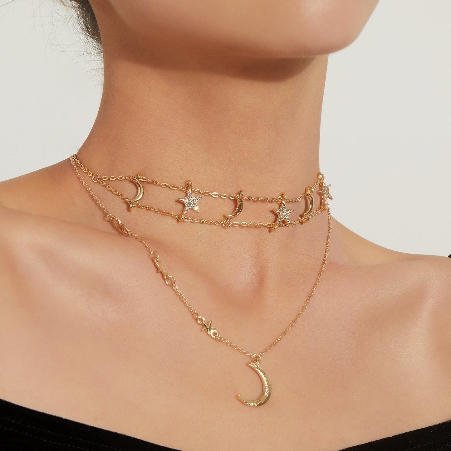 Star and Moon Necklace