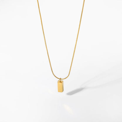 Ventum Cubic Brick Pendant Necklace