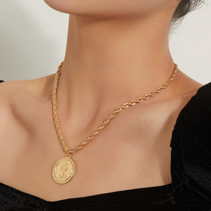 Queen Image Metal Necklace