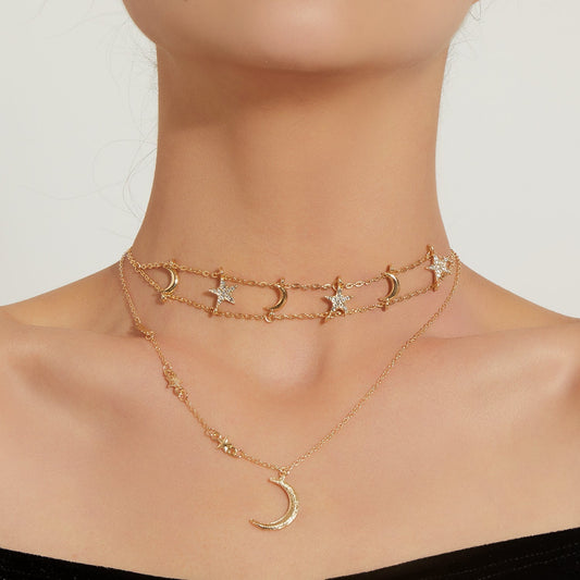 Star and Moon Necklace