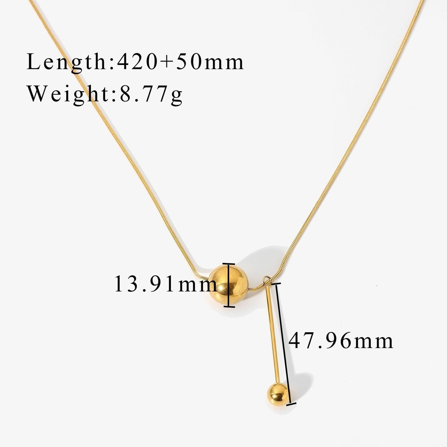 Rosher Ball Pendant Necklace